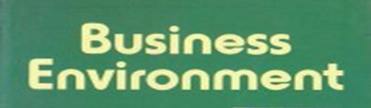 Business Environment (B.Com SF 6 Sem.)