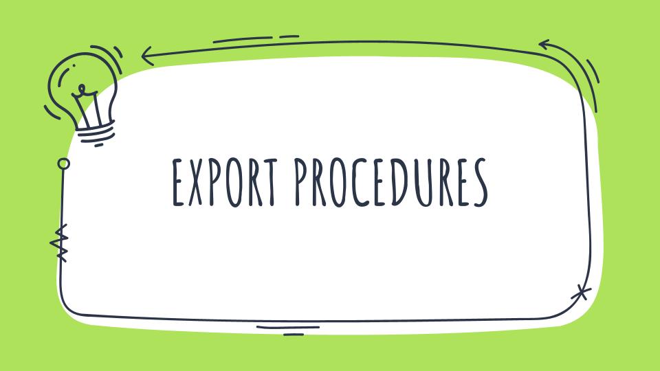 Export Procedures and Documentation