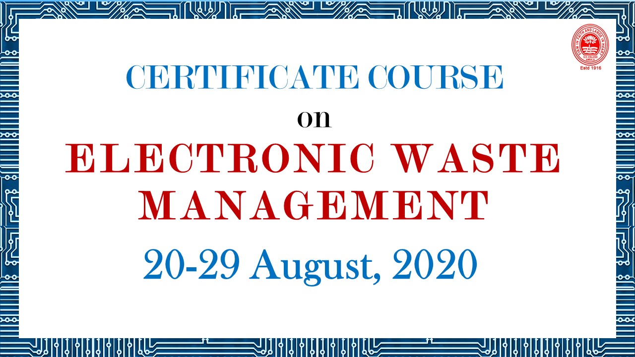 Certificate Course on Electronic Waste Management